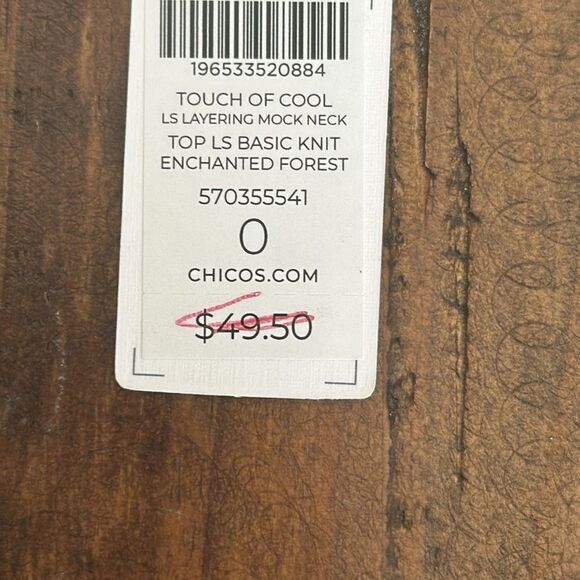 Chico’s SZ 0  Long sleeve top - Picture 8 of 9